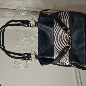 Innue Black and Brown Women's Handbag